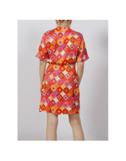 Robe courte imprimés geometric multicolore femme - Salsa