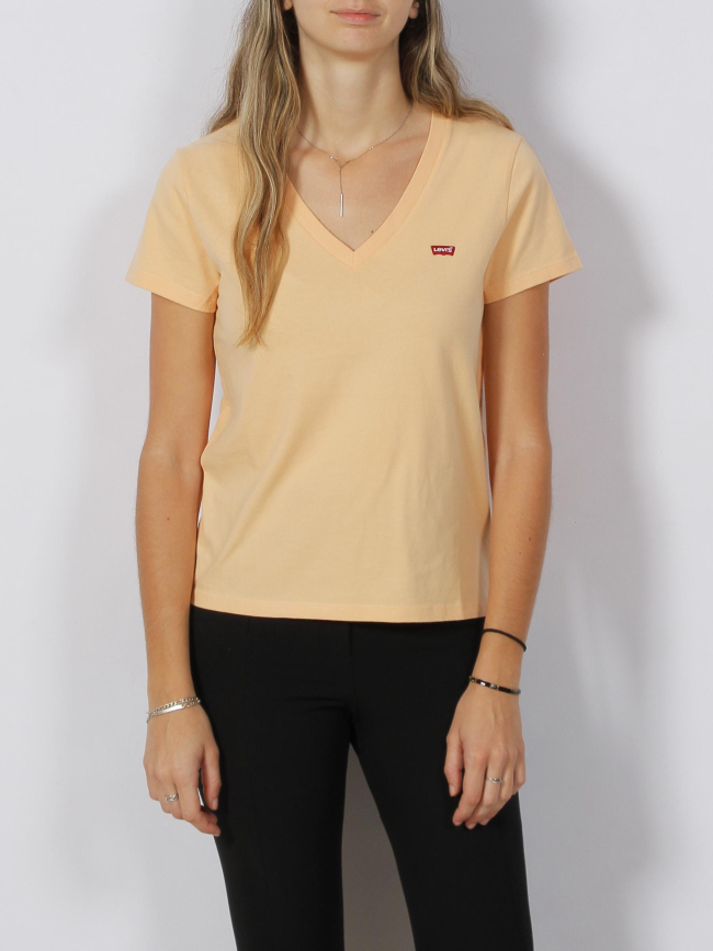 T-shirt perfect col v orange femme - Levi's