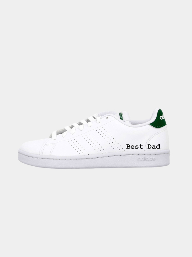 Baskets basses advantage best dad blanc vert homme - Adidas