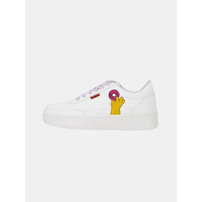 Baskets new union 2.0 donut homer blanc violet femme - Levi's