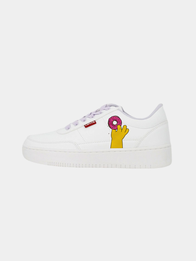 Baskets new union 2.0 donut homer blanc violet femme - Levi's