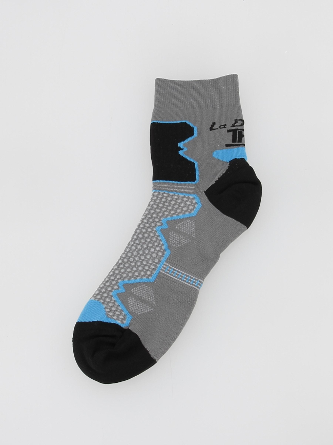 Chaussettes de randonnée double trek gris bleu - Thyo