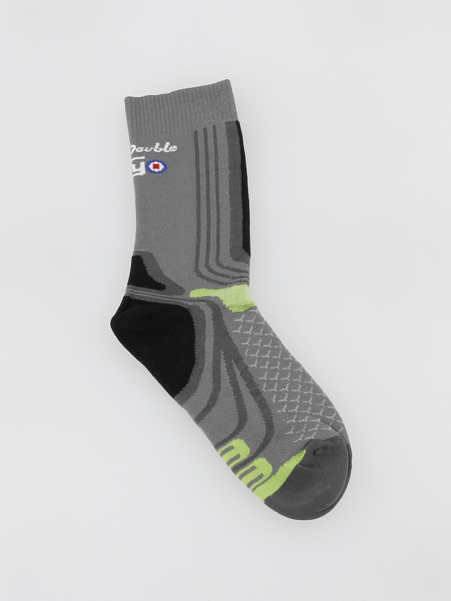 Chaussettes de randonnée la double éco trek gris - Thyo