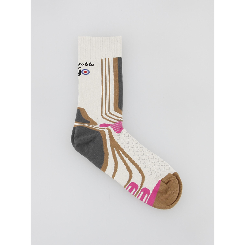 Chaussettes de randonnée la double trek éco beige - Thyo