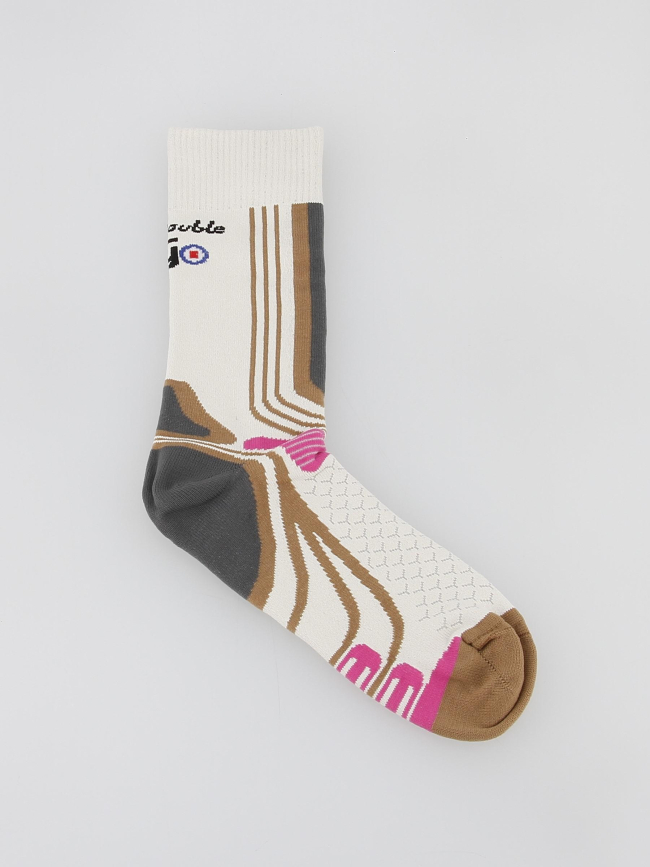 Chaussettes de randonnée la double trek éco beige - Thyo