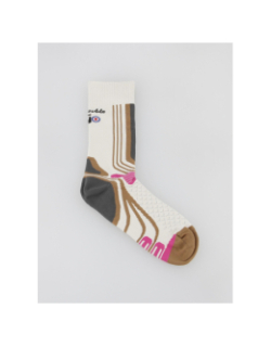 Chaussettes de randonnée la double trek éco beige - Thyo