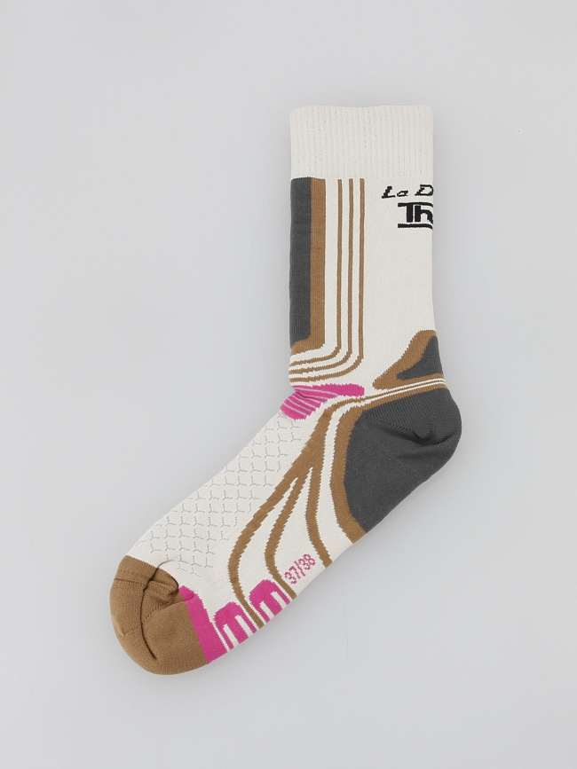 Chaussettes de randonnée la double trek éco beige - Thyo