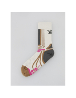 Chaussettes de randonnée la double trek éco beige - Thyo