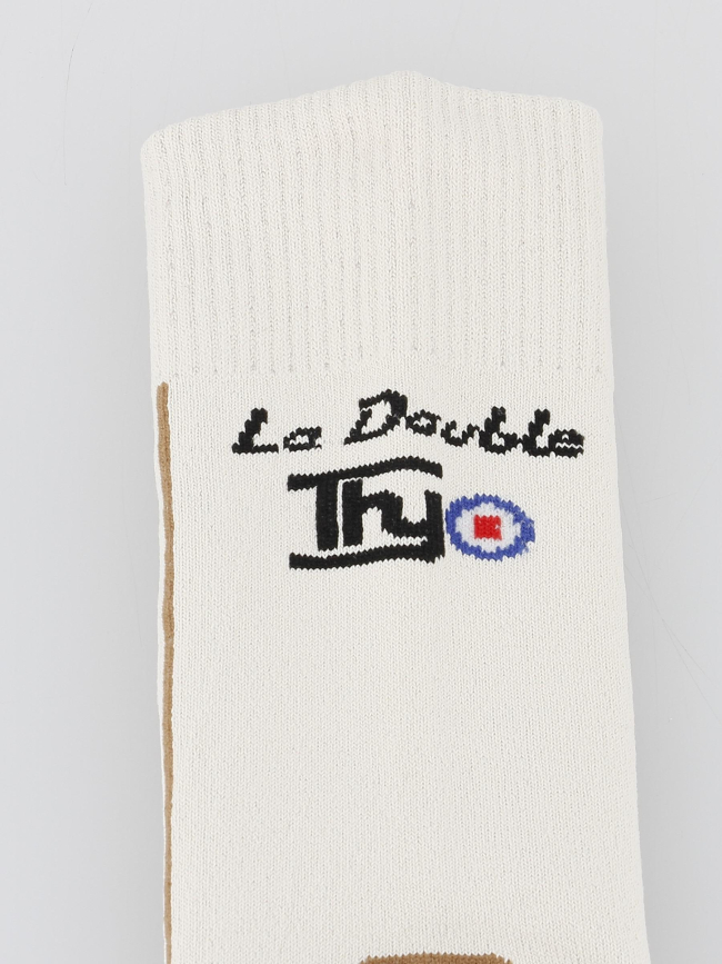 Chaussettes de randonnée la double trek éco beige - Thyo