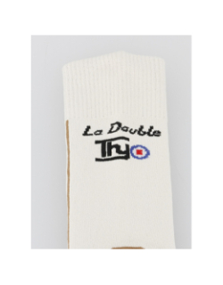 Chaussettes de randonnée la double trek éco beige - Thyo