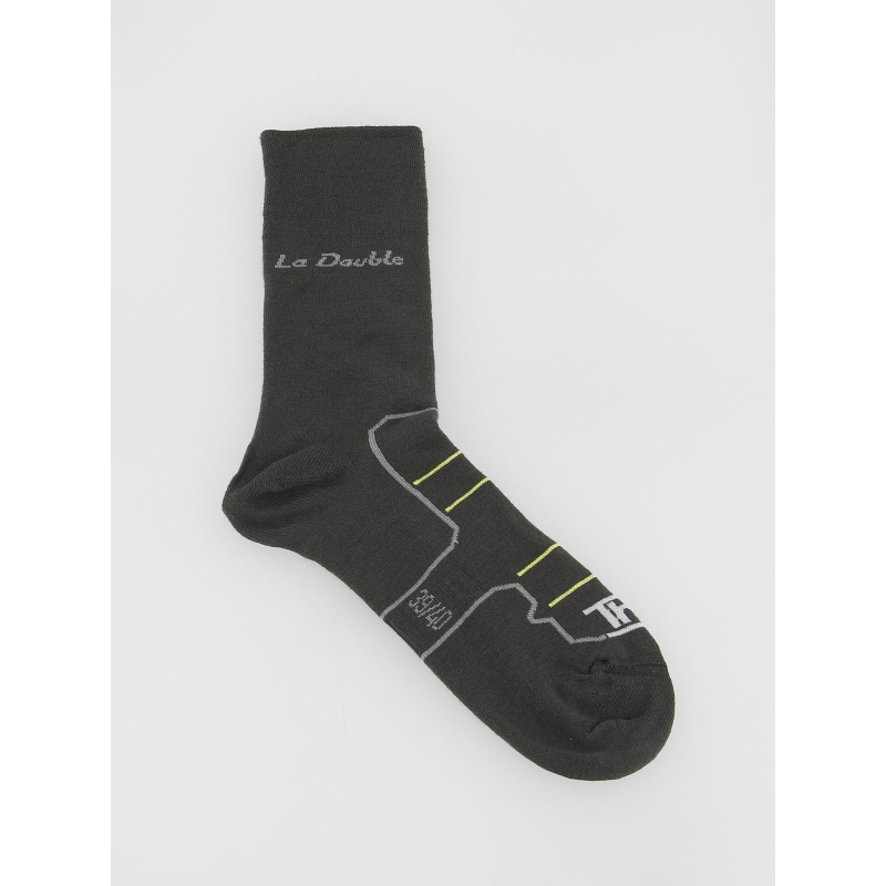 Chaussettes de randonnée la double authentic gris - Thyo