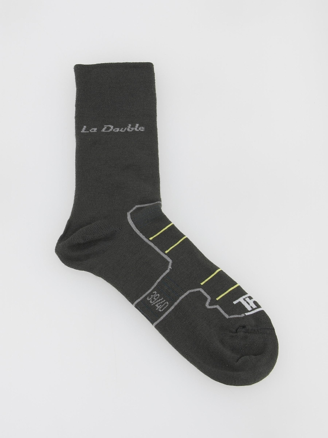 Chaussettes de randonnée la double authentic gris - Thyo