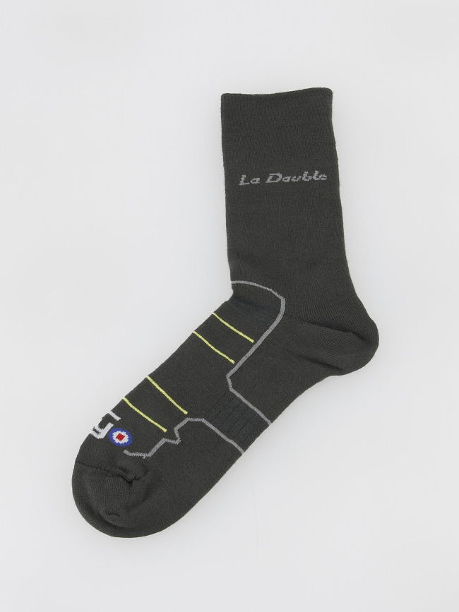 Chaussettes de randonnée la double authentic gris - Thyo