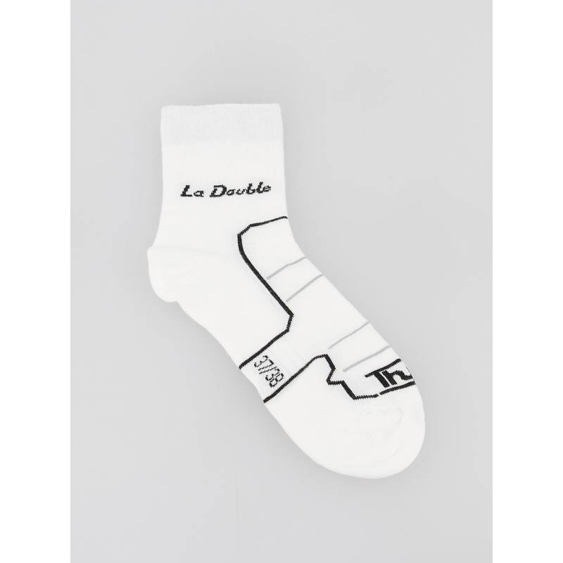 Chaussettes de randonnée la double club blanc - Thyo