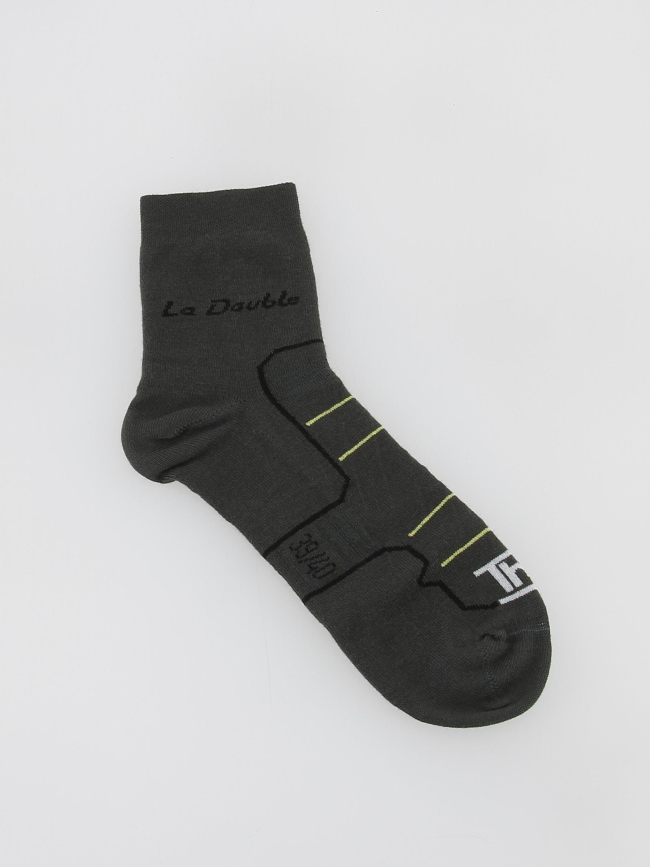 Chaussettes de randonnée la double club anthracite - Thyo