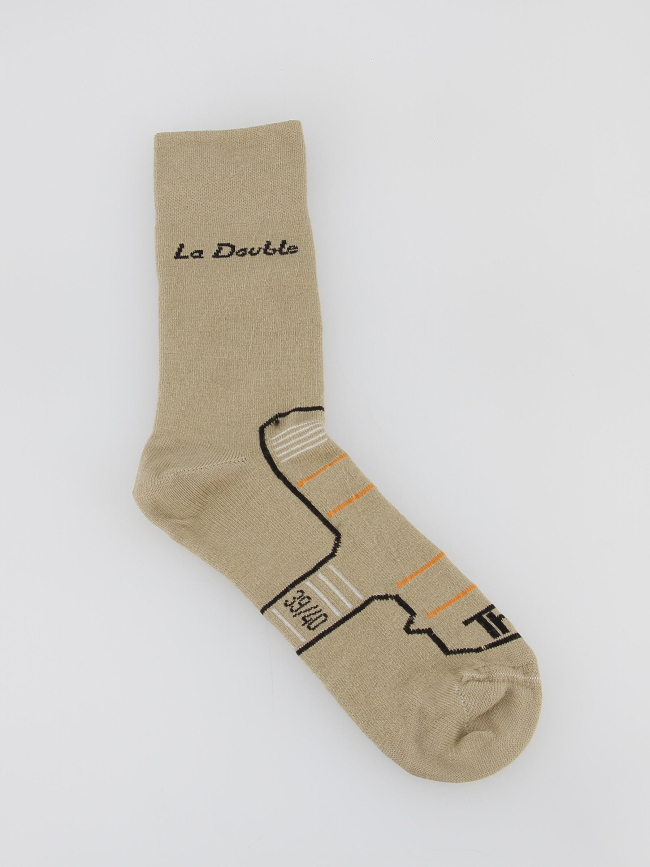 Chaussettes de randonnée la double authentic beige - Thyo