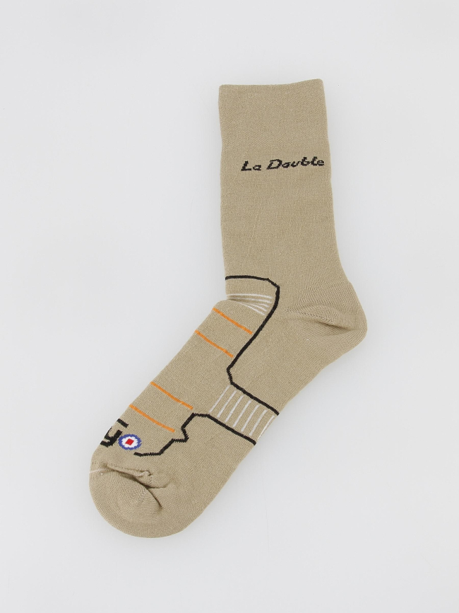 Chaussettes de randonnée la double authentic beige - Thyo