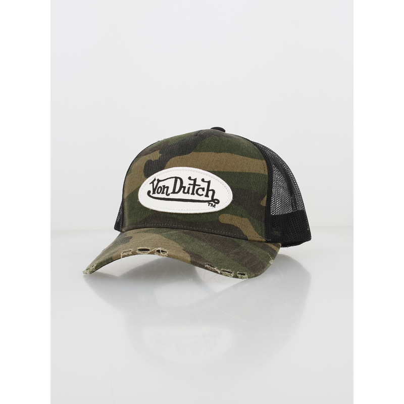 Casquette baseball trucker camouflage kaki - Von Dutch