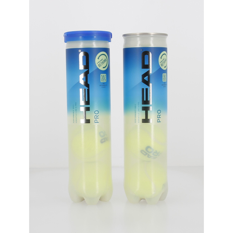 Pack 2 tubes de 4 balles de tennis pro special jaune - Head