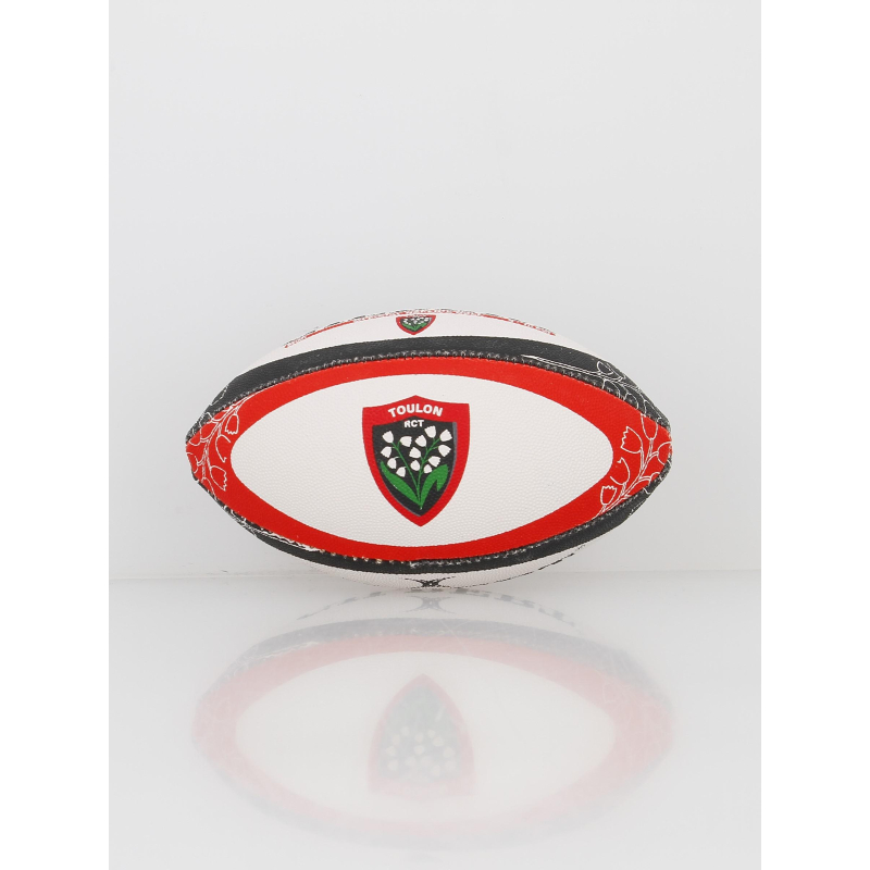 Ballon de rugby mini replica toulon blanc - Gilbert