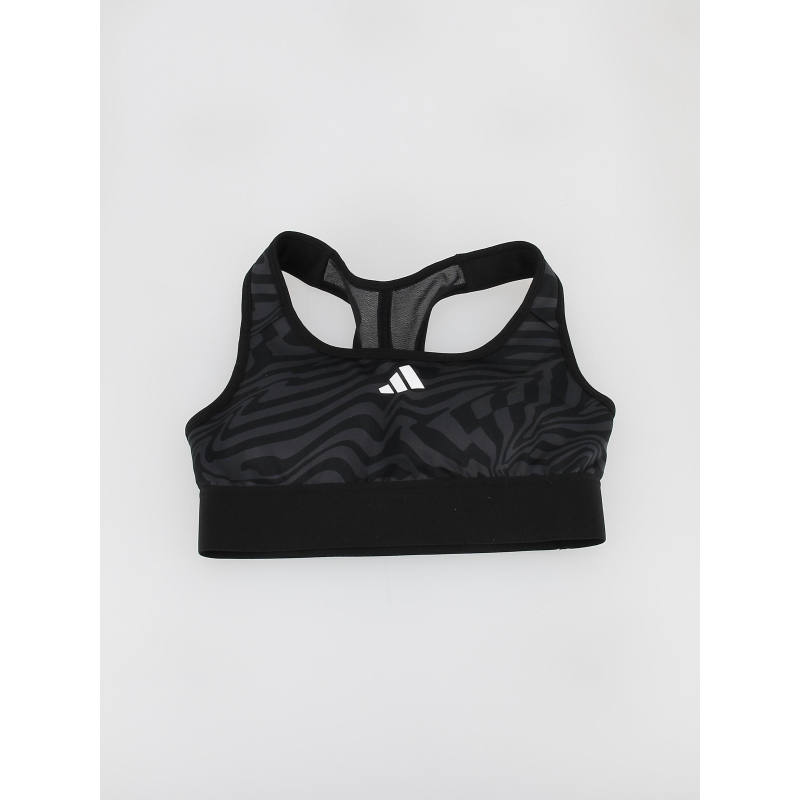 Brassière de sport matelassée aeroready noir enfant - Adidas