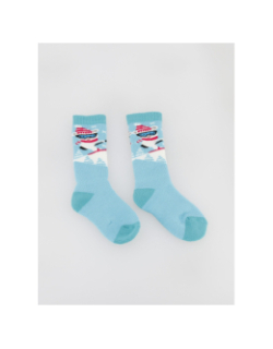 Chaussettes de neige mi-bas baby bleu et rose - Thyo