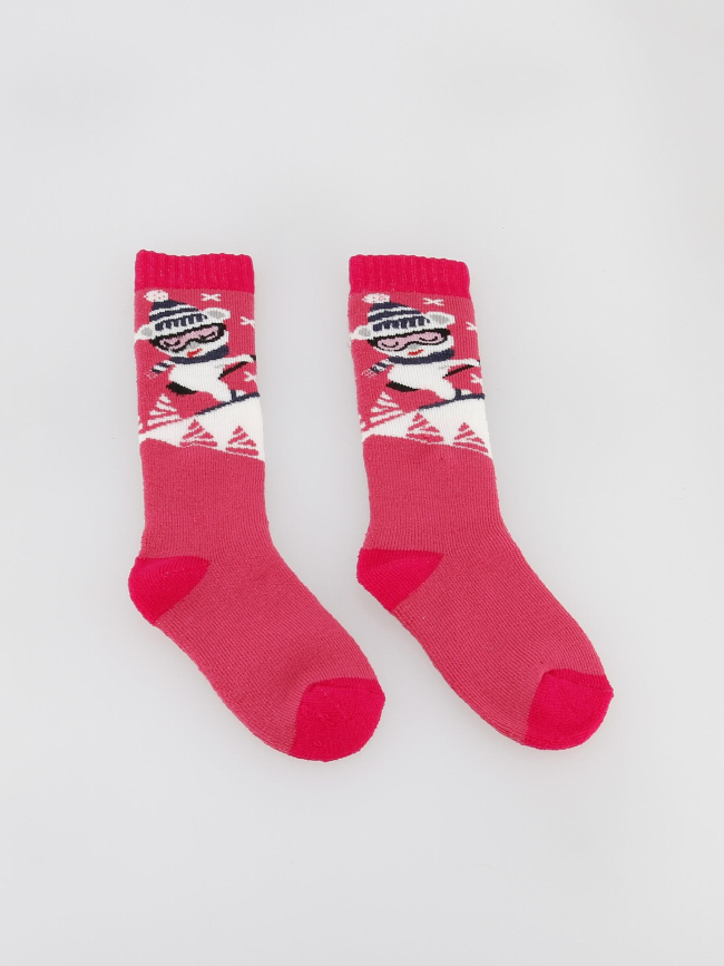 Chaussettes de neige mi-bas baby bleu et rose - Thyo