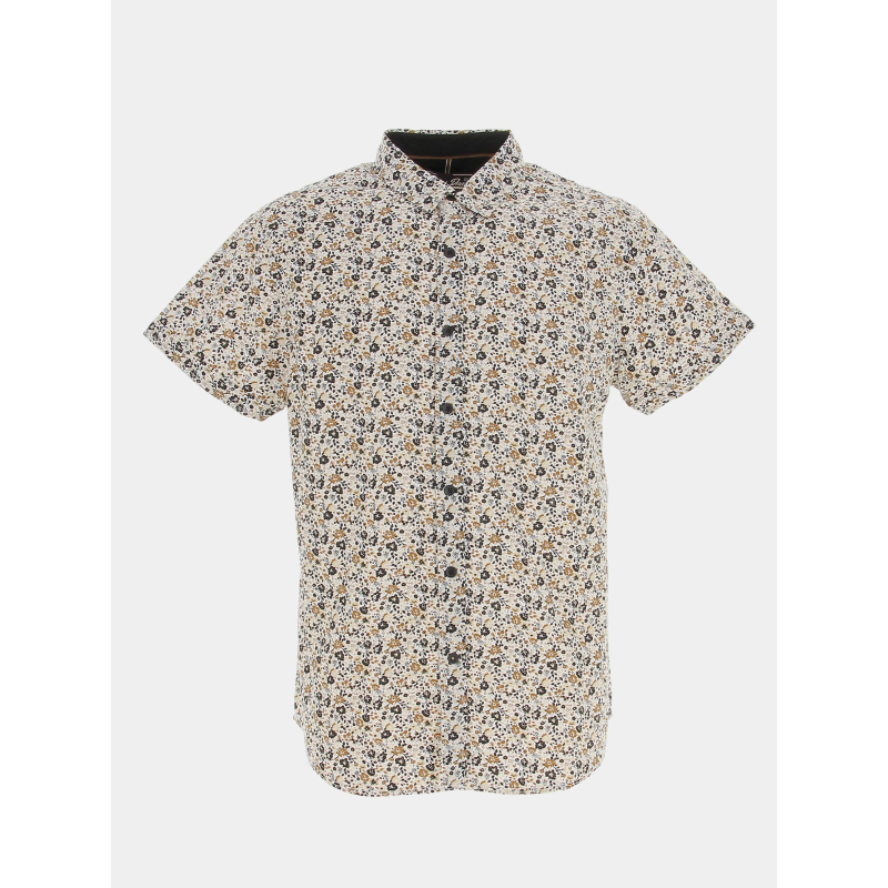 Chemise manches courtes à motifs beige homme - RMS 26