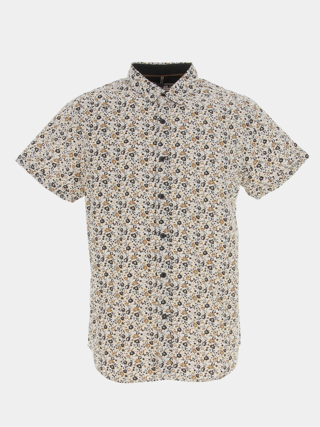 Chemise manches courtes à motifs beige homme - RMS 26