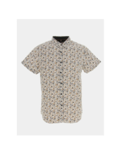 Chemise manches courtes à motifs beige homme - RMS 26