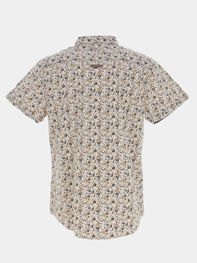 Chemise manches courtes à motifs beige homme - RMS 26