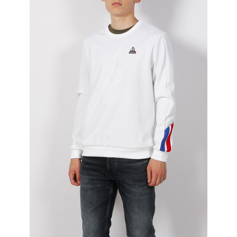 Sweat tri crew n1 blanc homme - Le Coq Sportif