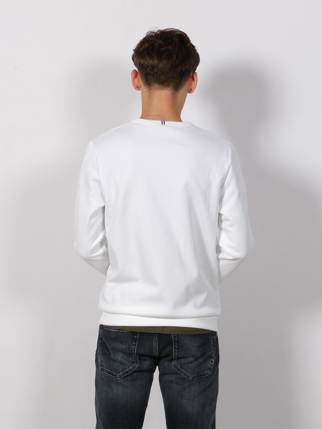 Sweat tri crew n1 blanc homme - Le Coq Sportif