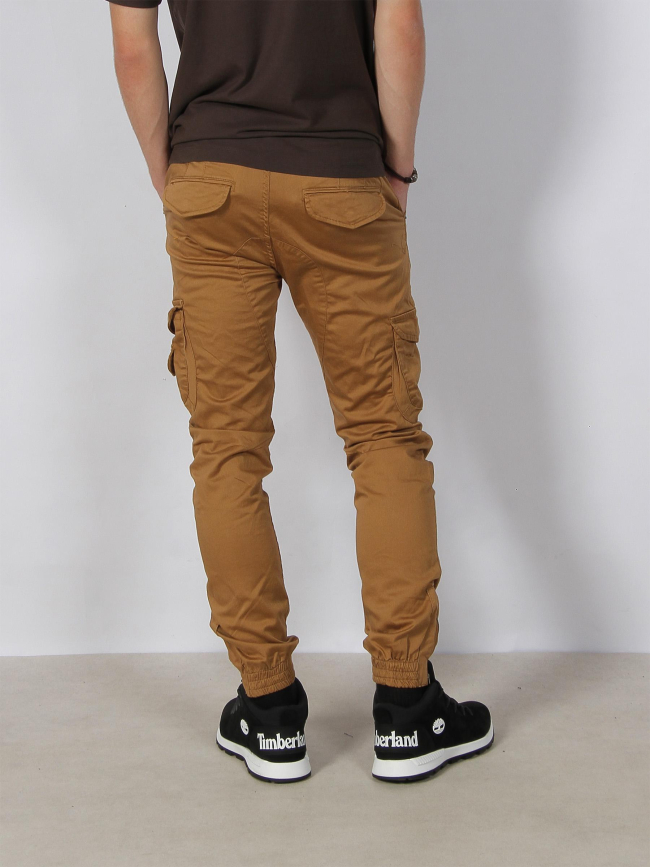 Pantalon cargo resserré garden marron homme - Deeluxe