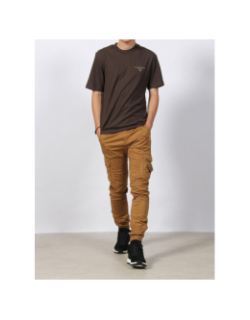 Pantalon cargo resserré garden marron homme - Deeluxe