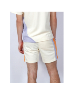 Short logo imprimé en relief beige homme - Project X Paris