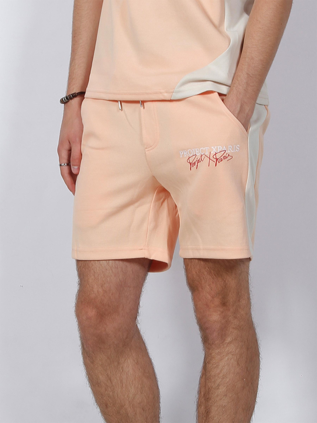 Short logo imprimé relief orange homme - Project X Paris