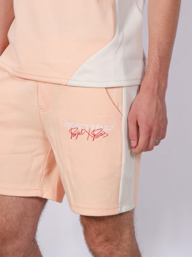 Short logo imprimé relief orange homme - Project X Paris