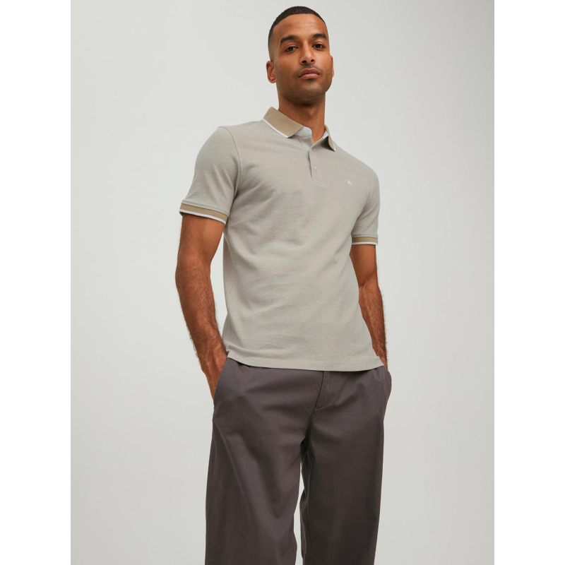 Polo manches courtes beige homme - Jack & Jones