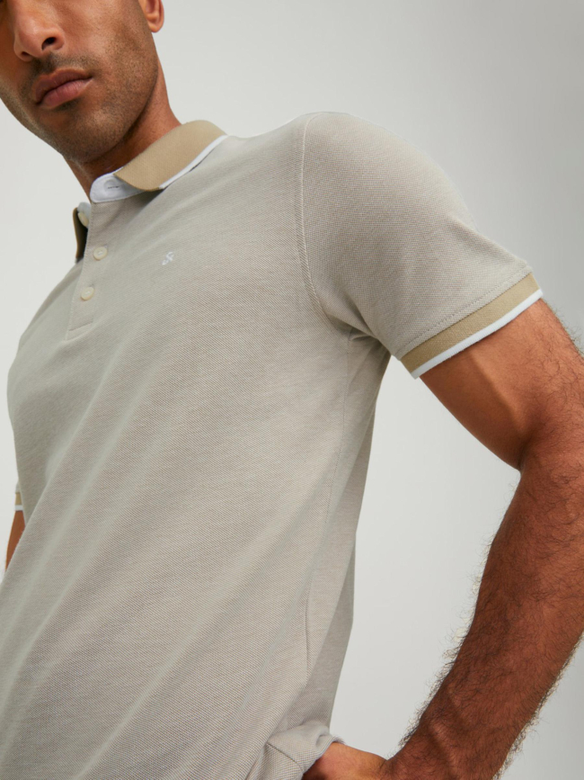 Polo manches courtes beige homme - Jack & Jones