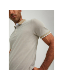 Polo manches courtes beige homme - Jack & Jones