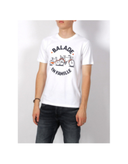 T-shirt balade en famille blanc homme - Monsieur T-shirt