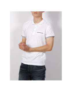 Polo manches courtes zingage blanc homme - Sunvalley