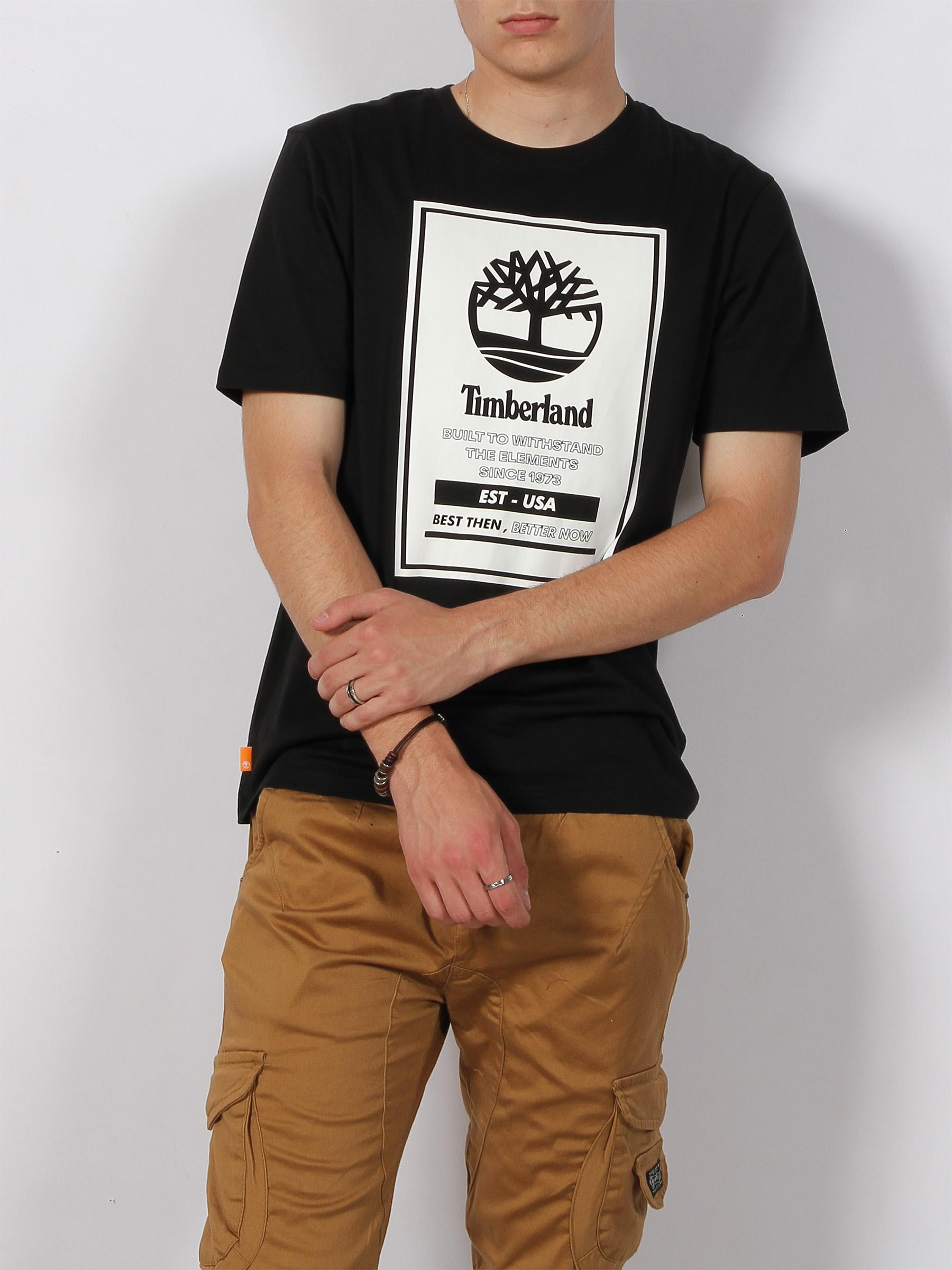 T-shirt stack logo noir homme - Timberland