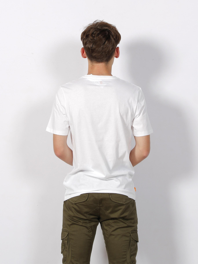 T-shirt stack logo blanc homme - Timberland