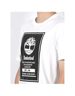 T-shirt stack logo blanc homme - Timberland