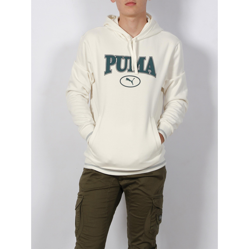 Sweat à capuche squad écru homme - Puma