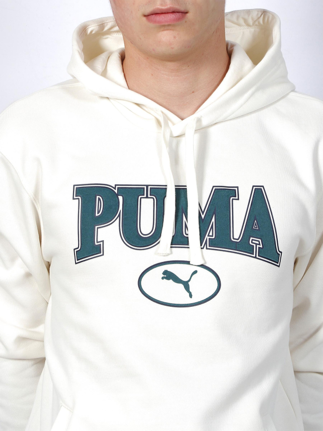 Sweat à capuche squad écru homme - Puma