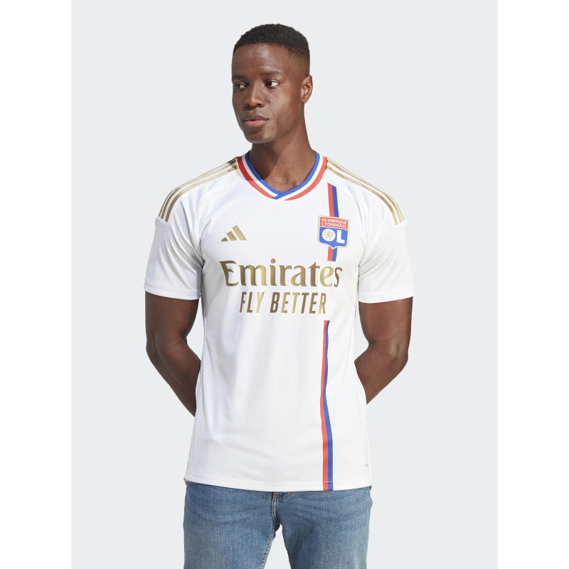 Maillot de football OL domicile blanc homme - Adidas