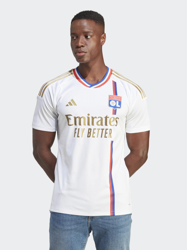 Maillot de football OL domicile blanc homme - Adidas